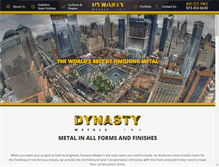 Tablet Screenshot of dynastymetalsinc.com